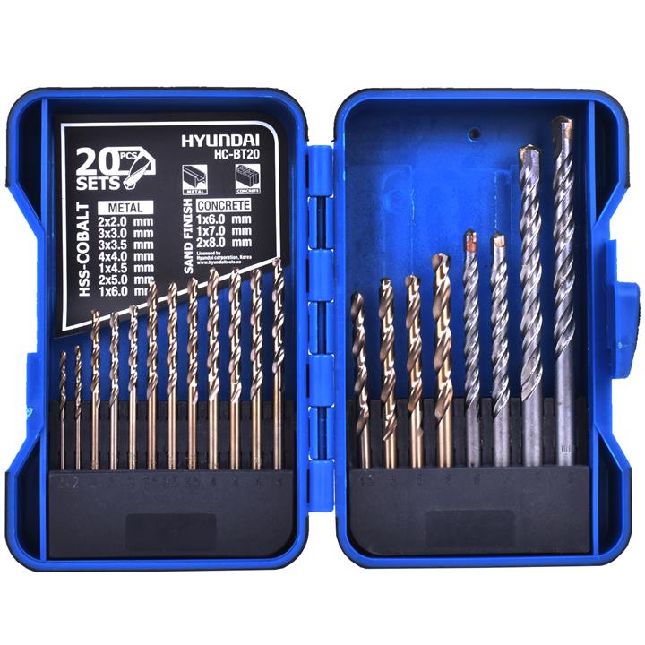 مجموعه 20 عددی مته هیوندای مدل HC-BT20 Hyundai HC-BT20 Drill Bit 20 PCS